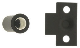 Solid Brass Mini Ball Catch, Oil-Rubbed Bronze