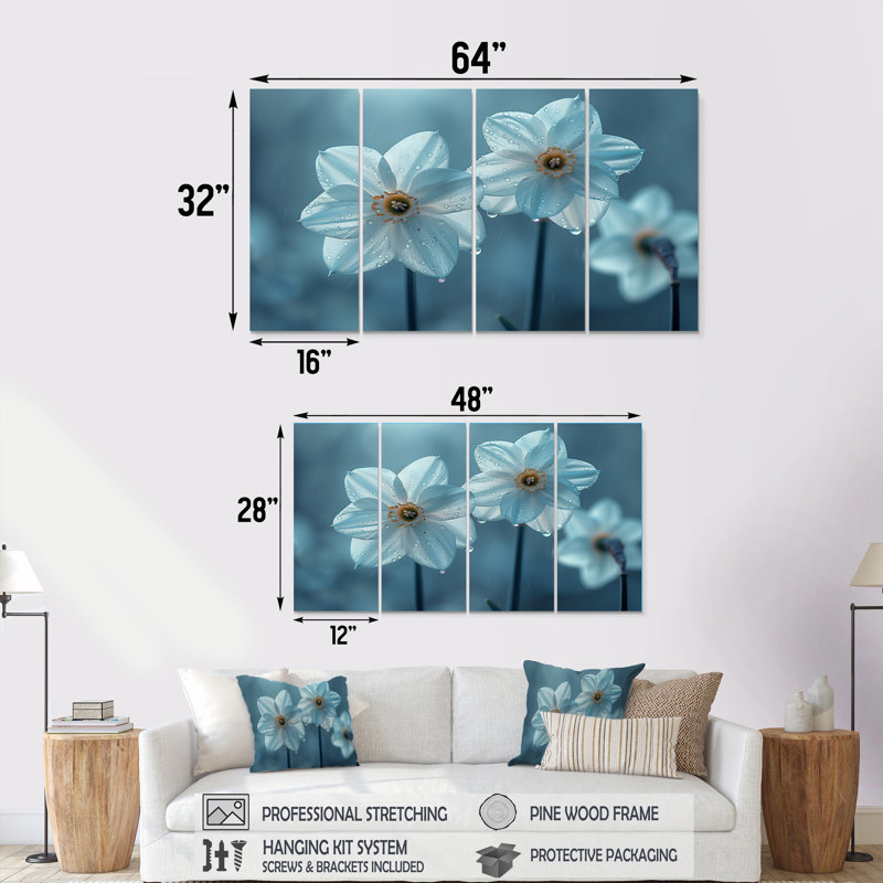 Kerns - Jonquilles, ensemble d'art sur toile, H 28 po x l 48 po