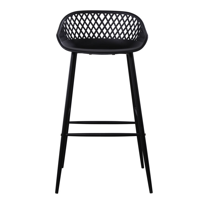 Newark Patio Bar Stool, Black, 25.5"