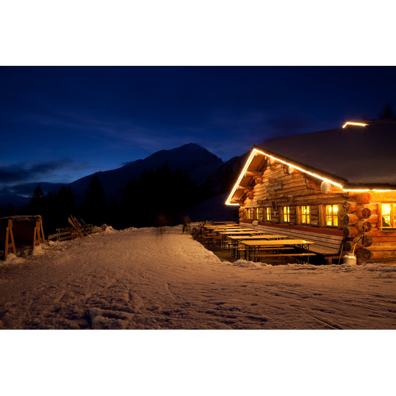 Tyrolean Winter Hut by Wingmar, 8" H x 12" W