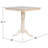 5 Piece Square Top Bar Height Dining Set With Four Matching San Remo Bar Height Slat Back Stools
