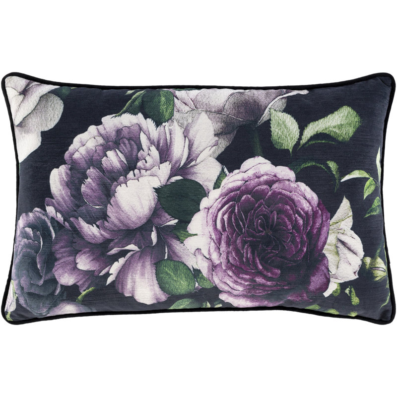 Floral Throw Pillow, Down Fill
