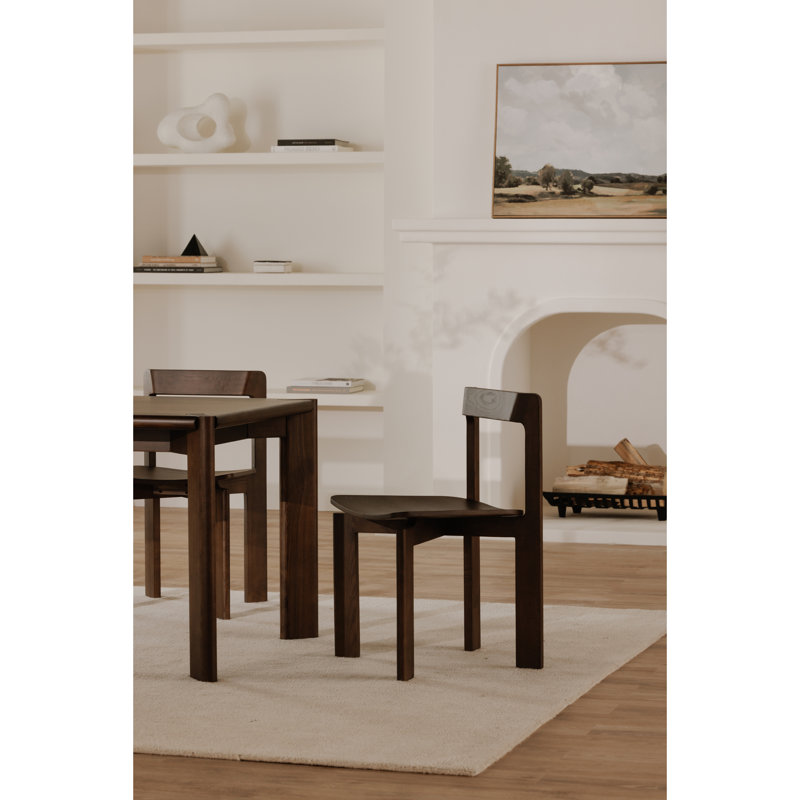 Leola Brown Ash Low Back Side Chair Set