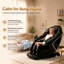 Fauteuil de massage complet YJ-L50 YITOUCH L50 Ebern Designs en similicuir noir, fauteuil de massage Shiatsu chauffant 5D sans gravité avec rail SL, 52 coussins d'air, chargement sans fil et rouleau de massage pour les pieds-1992618336