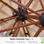 Parasol en porte-à-faux rond en bois avec base à roulettes 13 pi x 13 pi, beige-54432251
