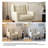 Jaqueze Upholstered Cream Faux Leather Tufted Square Arm Accent chair-1368818262