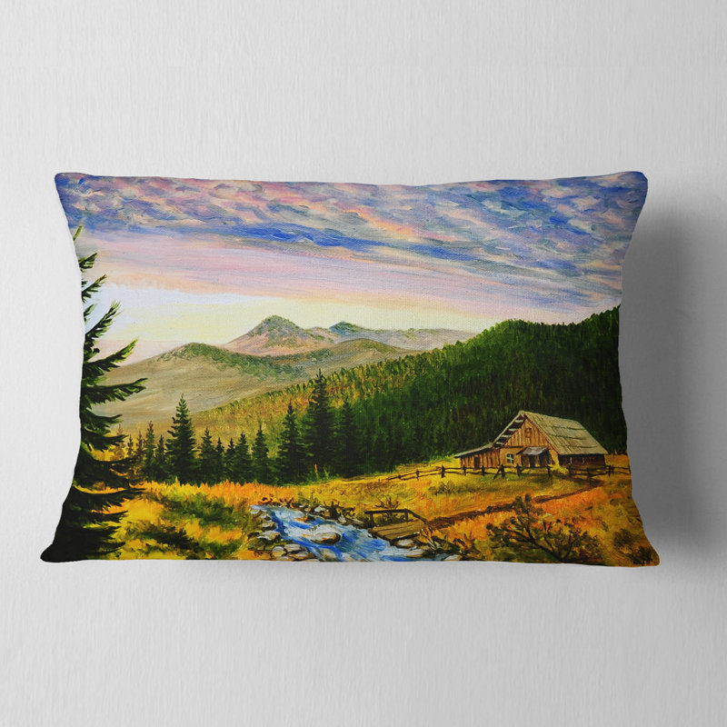 Landscape Reversible Throw Pillow