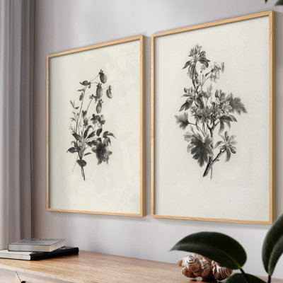 «Vintage Floral LXVII», 2 pièces
