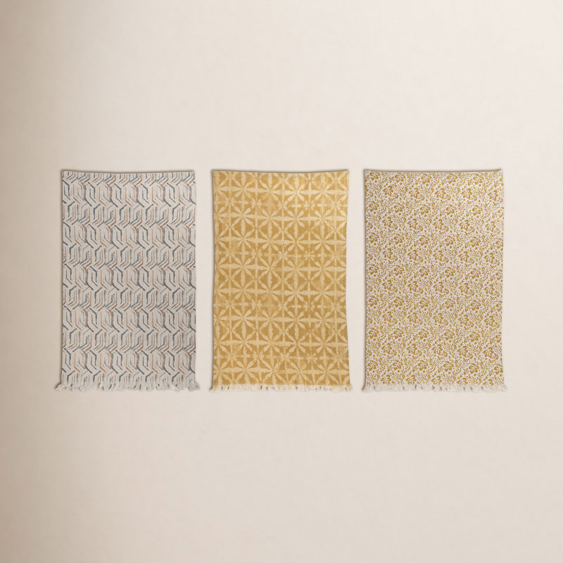 Cotton Tea Towels with Patterns for Kitchen