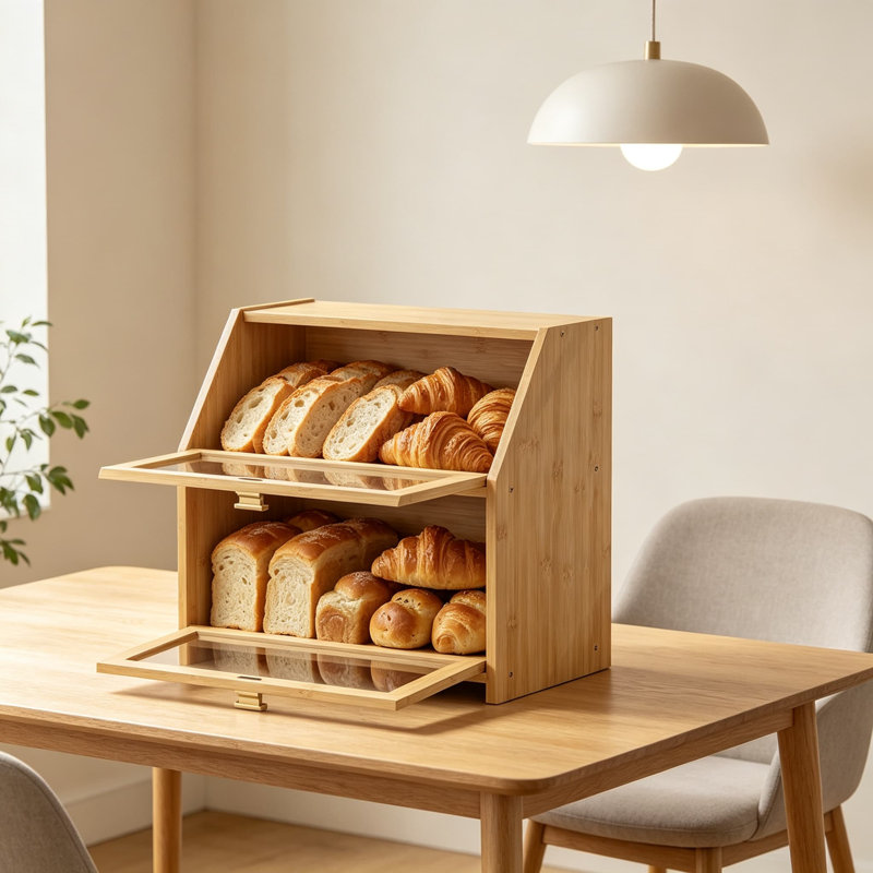 Bamboo Food Storage Container, Jaune