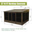 14 pi. L 12 pi. D Solarium de jardin mural en aluminium toutes saisons D