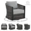 Chaise de patio pivotante en métal avec coussins Jadai -1482256848