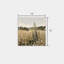 «Golden Field Strolling», art mural encastré en bois 16 x 16 po