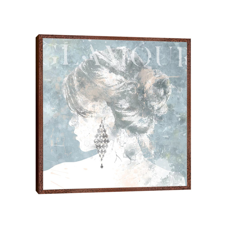 Pretty Glamour by Carol Robinson - Painting on Canvas, 45.72 cm H x 45.72 cm W, Classic Brown Wood Framed