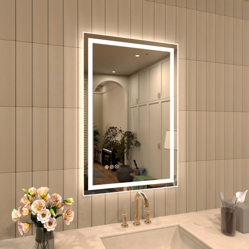 Ridlee X P 36 po Miroir de salle de bain H, 36 po x 24 po