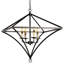Trion 4 - Light Candle Style Geometric Chandelier with Wrought Iron Accents-59139397