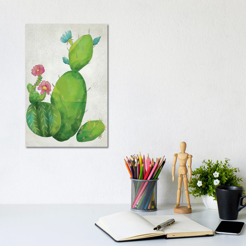 Cacti Collection I by Chariklia Zarris - Wrapped Canvas Gallery-Wrapped Canvas Giclée, 30.48 cm H  x 20.32 cm W