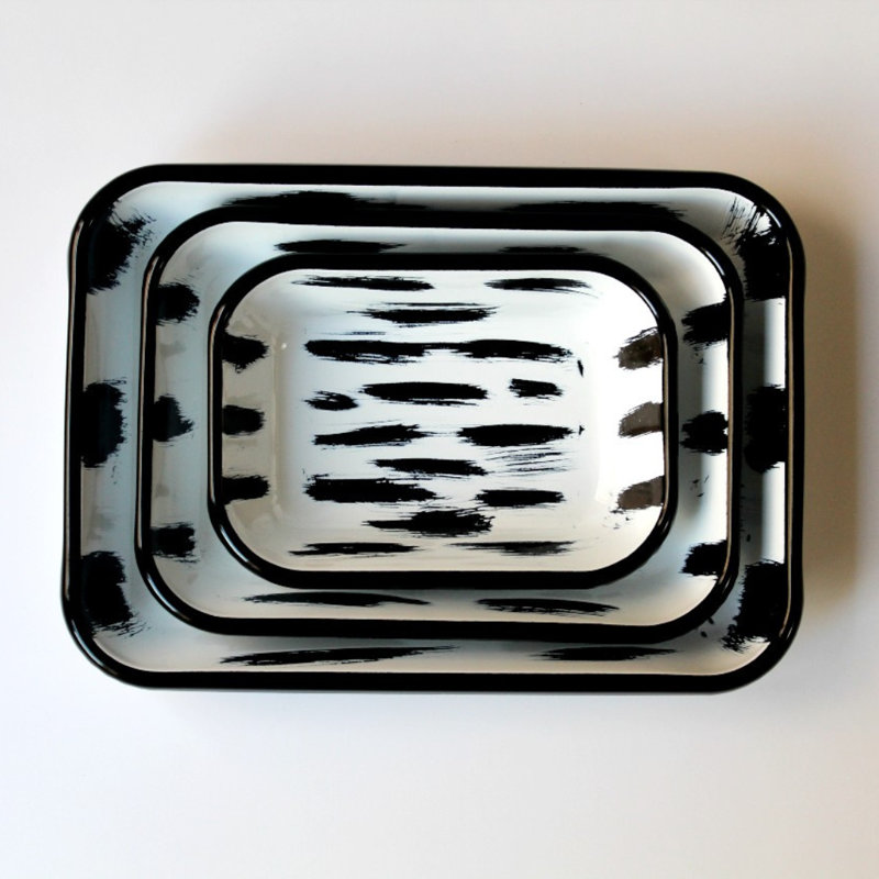 Elifle Enamelware Platter, White