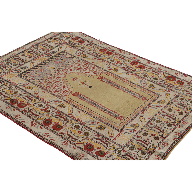 One-of-a-Kind 3'11”x4'11” Hand Knotted Area Rug