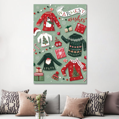 «Warmest Wishes Pulls», reproduction d'art mural - toile tendue