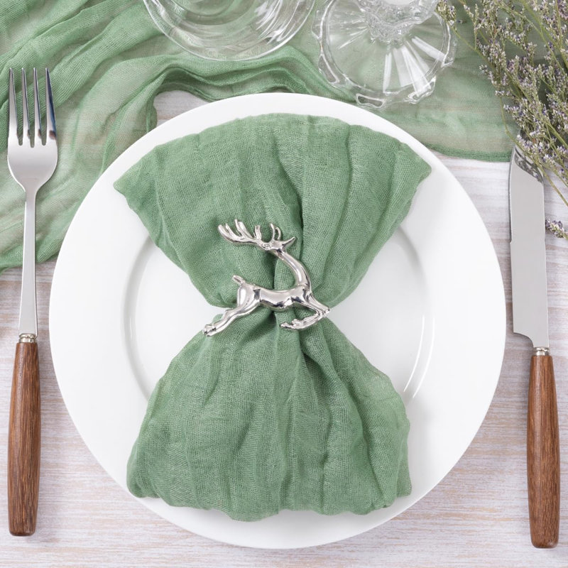 Napkins Sage Easter Spring Cheese Cloths Gauze Set of 10