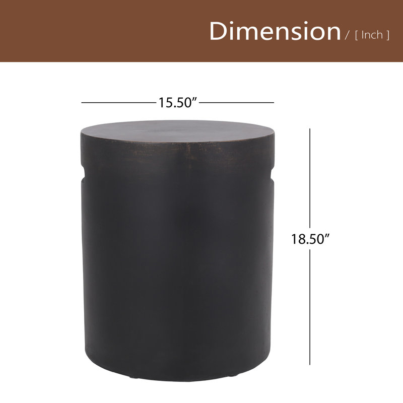 Outdoor Lightweight Concrete Side Table