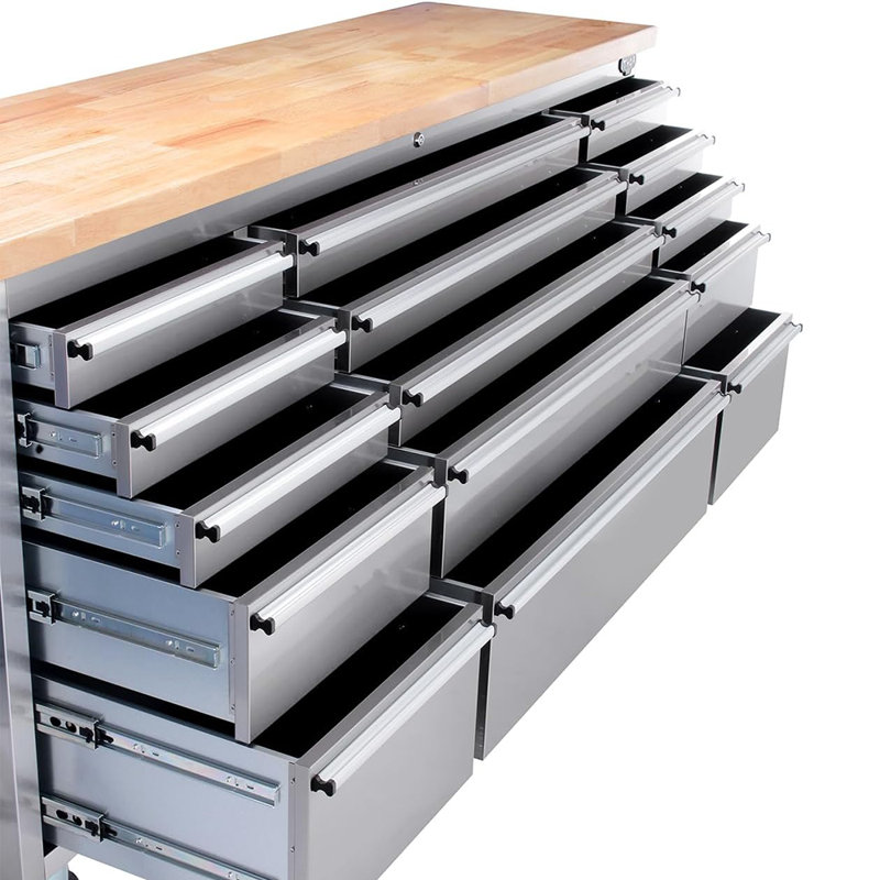 Tool Box Chest Garage Cabinet Stainless Steel Silver