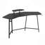 Bureau, bureau de jeu avec tablette et porte-accessoires, noir