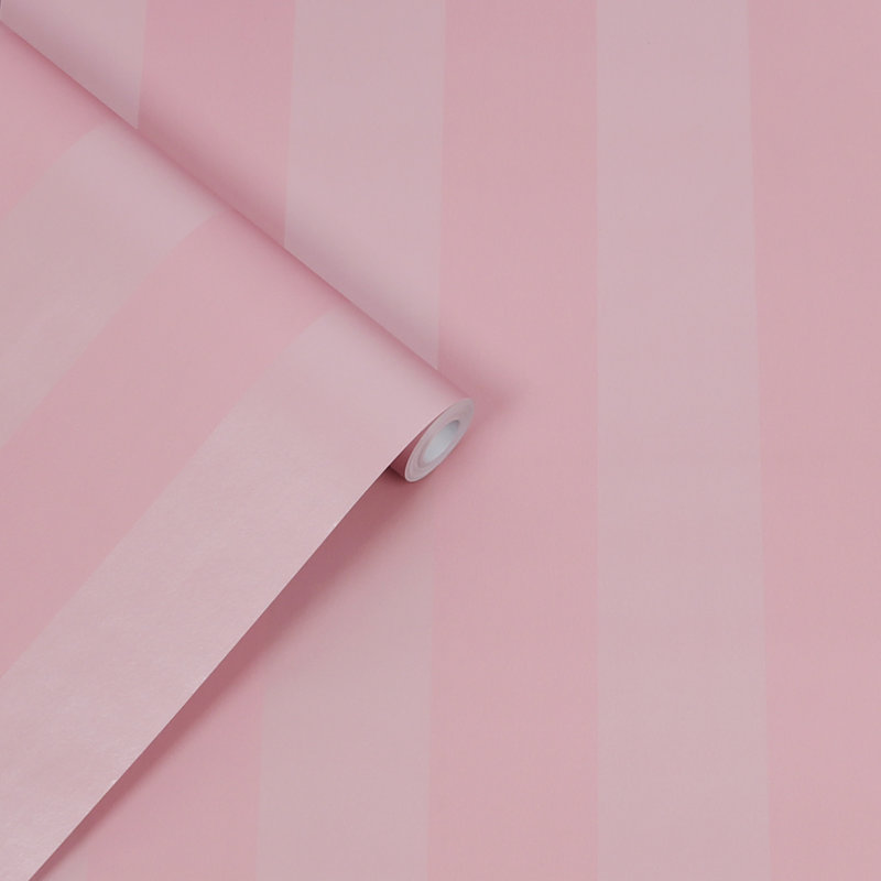Laura Ashley, papier peint à rayures nacrées, Mauve mûre
