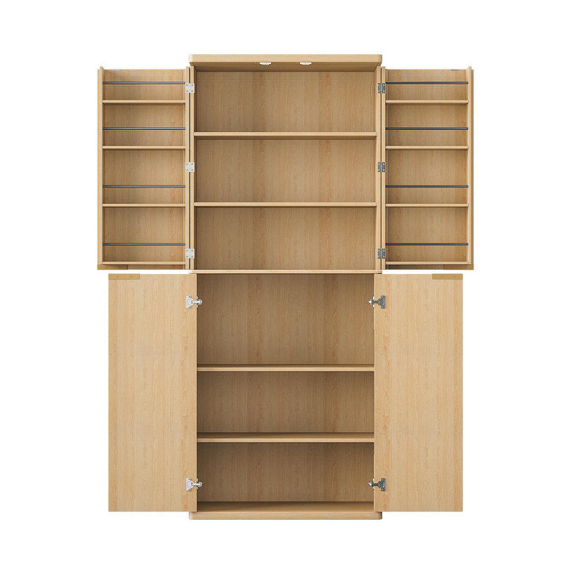 Garde-manger Malarie 72 po avec 3 portes, Chêne