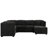 108.6" U-Shaped Living Room Bed With Storage, Ports, 2 Power Sockets, Black Chenille Upholstery Oversized Storage Chaise & Bed,-625216161
