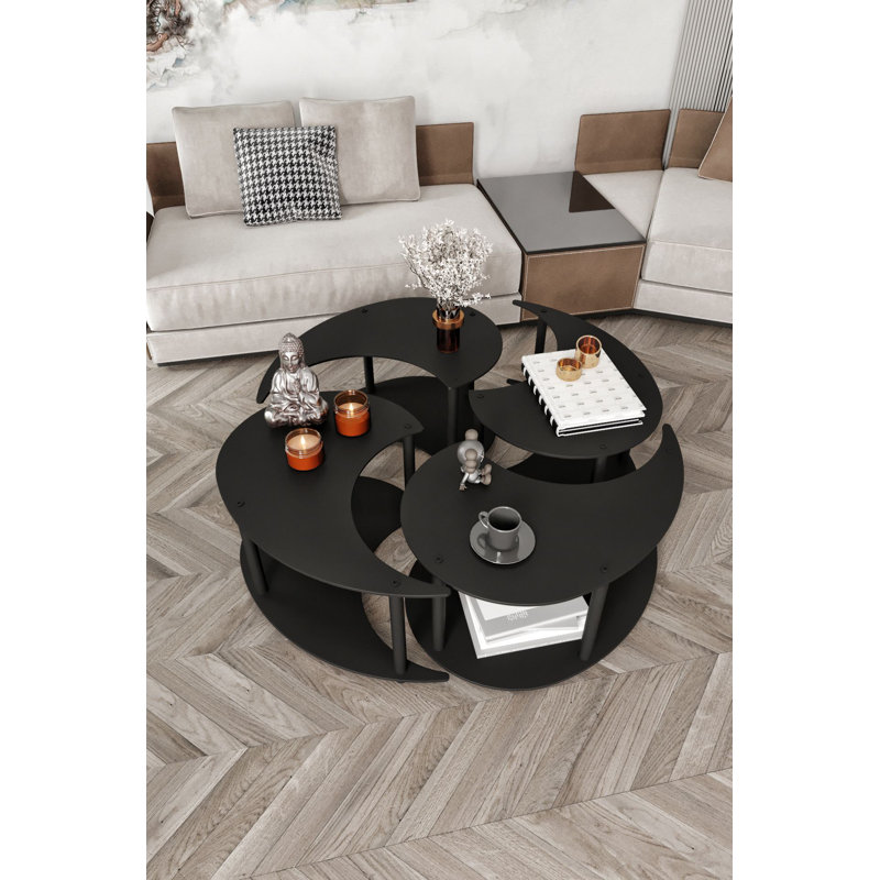 Ensemble de 2 tables basses Modern Modern, 27,6 po x 15,0 po x 27,6 po | 100% panneau de fibres à densité moyenne avec pieds en kraft comprimé | Conception élégante de couleur unie, parfaite pour le salon et les espaces contemporains, ajout durable et élégant à votre maison
