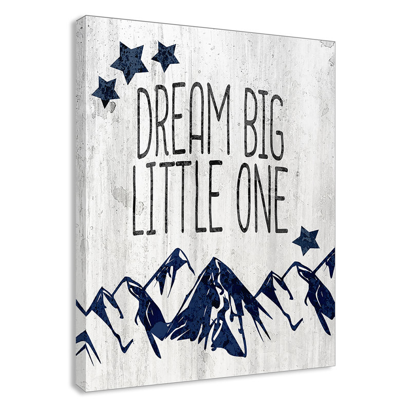 Dream Big Little One' Wall Decal, 14" H x 11" W x 1.5" D, Canvas