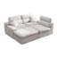 Canapé d'angle avec dossier haut, canapé en L avec chenille flammée, coussin en éponge haute densité compressé, canapé sans assemblage peu encombrant pour le salon, un appartement-1248819802