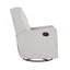 Fauteuil inclinable et pivotant Milah en tissu gris clair
