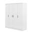 Armoire 4 portes avec 1 tiroir, blanc