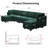 Ridoy 7-Pieces Large Velvet Upholstered Sectional Modular Variable Sofa & Chaise with Storage-248183777