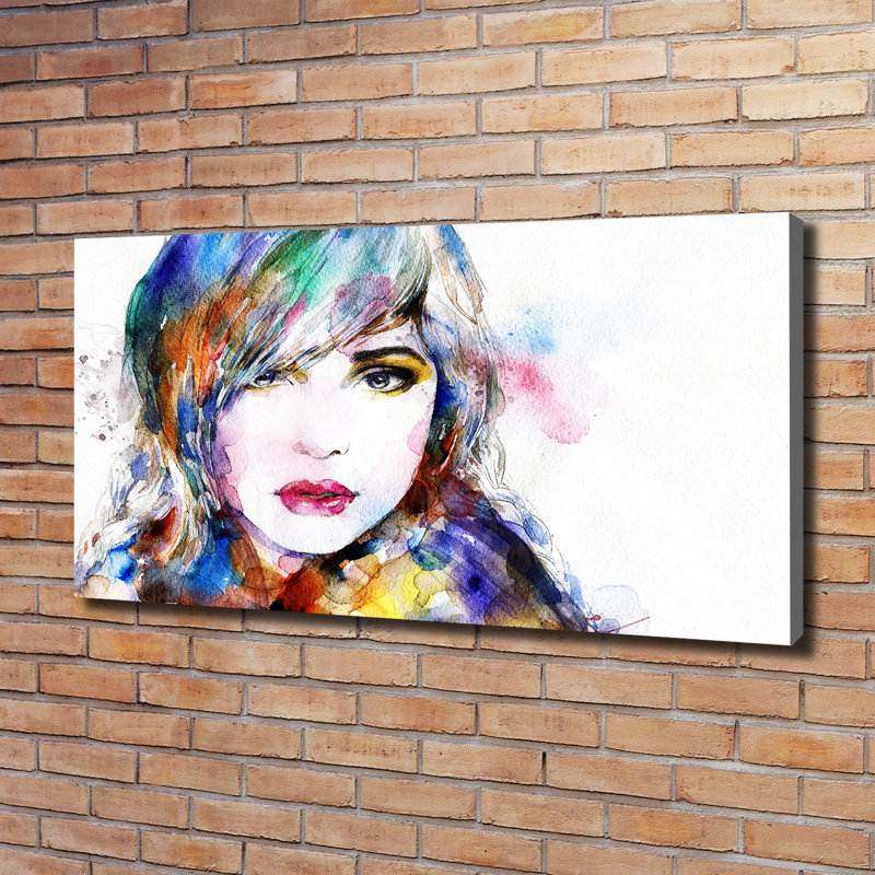 The Face Of A Woman - Wrapped Canvas Print, 60cm H x 120cm W
