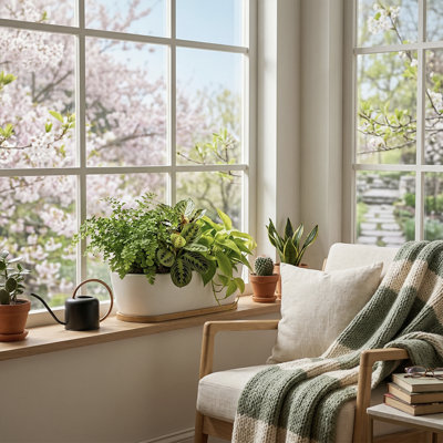Indoor Ceramic Flower Pot Planter