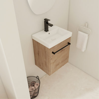 Meuble-lavabo mural sophistiqué avec des caractéristiques haut de gamme pour des salles de bain élégantes