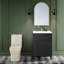 Toilette carrée encastrée à gauche à une pièce Concorde 1,28 gpc en bisque-1125190075-1125190087