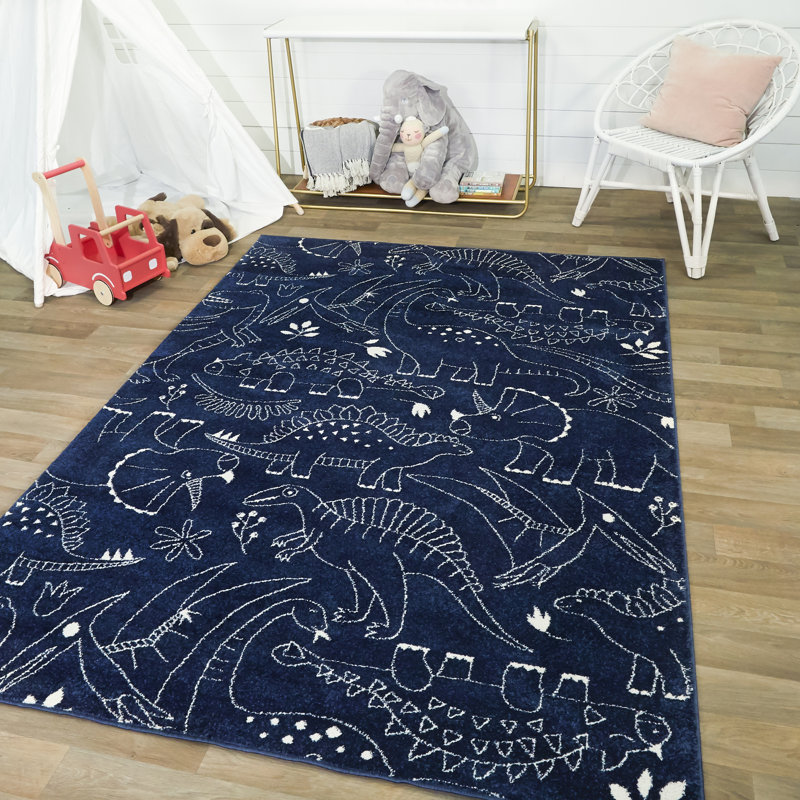 Tapis bleu marine Osgood, Rectangle 3 pi 11 po x 5 pi 7 po, Marine