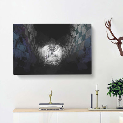 Tunnel Walkway In New York City In Abstract - Wrapped Canvas Painting
