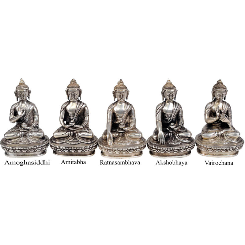 Ensemble de cinq bouddhas Dhyani