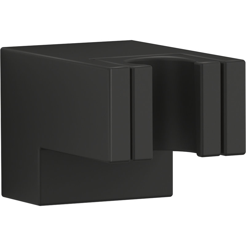 Statement Wall-Mount Handshower Holder, Matte Black