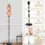 Lampe sur pied moderne et moderne avec télécommande à DEL à intensité variable, abat-jour réglable Cowboy à cheval Scènes équestres occidentales à rayures roses pour le salon, la chambre et le bureau