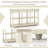  58" Long Sofa Table With Storage Retro Console Table With 3 Drawers & Open Shelves