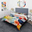 Ensemble de housse de couette à motif géométrique coloré Mid Century 4 - peinture abstraite-101241655