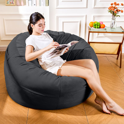 Fauteuil à billes Gult pour adultes, canapé à billes avec housse en velours amovible luxueuse et rembourrage en éponge, canapé surdimensionné pour chambre à coucher, salon, dortoir