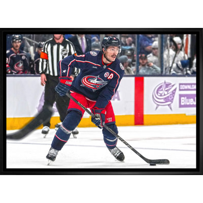 Zach Werenski 20 x 29, toile encadrée Blue Jackets de Columbus